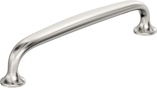 Amerock BP36795PN | Renown 5-1/16 inch (128mm) Center-to-Center Polished Nickel Cabinet Pull | Kitchen Cabinet Hardware | Furniture Hardware | Drawer Handle