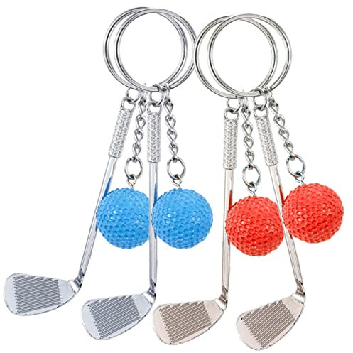 Hohopeti 4stücke Golfball Schlüsselanhänger Golf Schlüsselringe Dekorative Anhänger Für Schlüsselringe Rucksack Auto Schlüssel Anhänger Für Golf