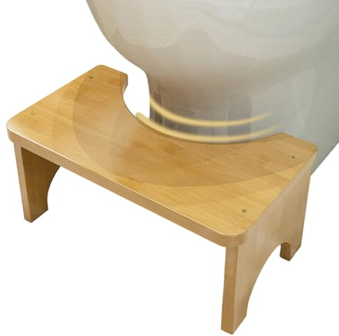 Rechory Stool for Toilet - Wooden Toilet Seat,Elderly Potty Step - for Adults Elderly Home Bathroom Shower Camping Travel Dormitory