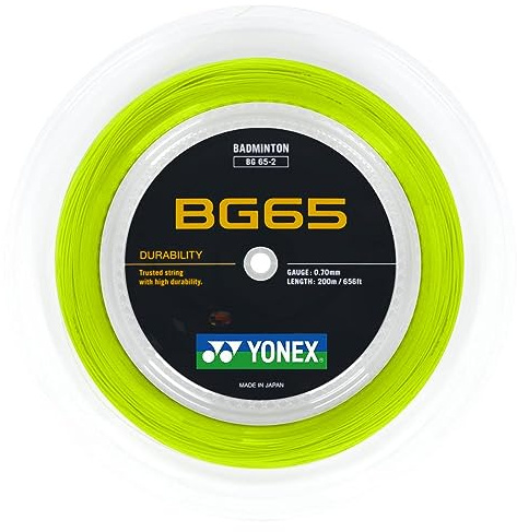 YONEX BG 65 Badminton String 200m (660 ft) - Yellow