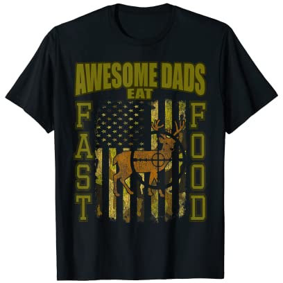Whitetail Deer Hunting Buck American Camouflage USA Flag T-Shirt