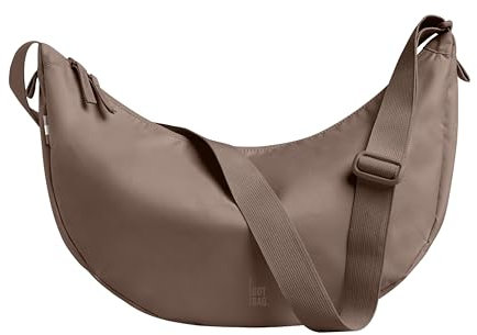 GOT BAG Crossbody Moon Bag | Halbmond Handtasche Wasserabweisend | Stylische Umhängetasche mit verstellbarem Gurt (oyster, large)
