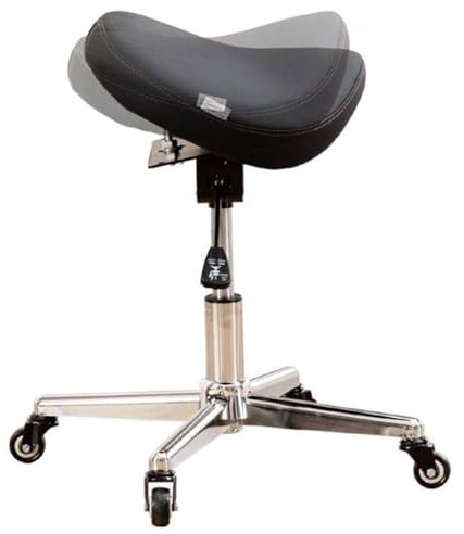 Ergonomischer Sattelstuhl mit Kippsitzen, rollender Sattelhocker für Zahnkosmetiker, hydraulischer Stuhl für Tattoo-Studios zu Hause, 45-55 cm verstellbar