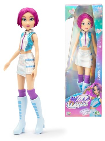 Winx, Poupée articulée, 26 cm, Série Iconic, Modèle Tecna, pour Les Enfants dès 3 Ans, WNX776, Bleu et Blanc