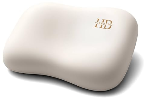 HighBeds Cervical Neck Pillow - Side Sleeper Pillow for Neck Pain Relief, Soft Ergonomic Memory Foam Pillows Ice Silk Zipperless Pillowcase, Eco-Friendly and Durable Material (White)