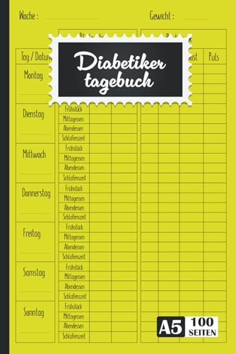 Diabetiker Tagebuch: Ein praktisches Tagebuch zur Überwachung von Blutdruck und Blutzucker | Diabetes Tagebuch - Diabetiker Notizbuch___krankheitstagebuch