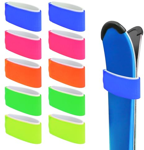 DUTIFUL 10 cintas de fijación para esquís, correas de esquí ajustables, de nailon, cinta de , correas de esquí, correas de esquí, correas de esquí, correas de esquí, correas para esquís, bastones