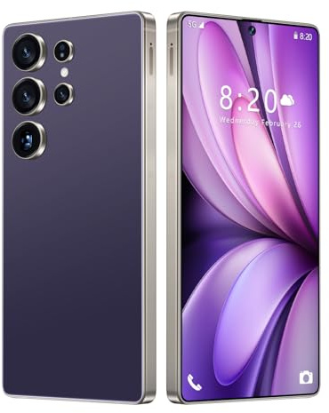 S24 Ultra SIM-Free Cellulari Sbloccati, Android 14, Smartphone Con Display Da 7,3, 16GB RAM 1TB ROM, Batteria Da 8000mAh, Fotocamera Da 72MP 108MP, Dual SIM 5G/sblocco Facciale/GPS,Purple-7.3 Inch
