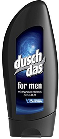 Duschdas Gel de ducha y champú 2 en 1 para hombres con aroma cítrico muy resistente dermatológicamente probado (1 x 250 ml) | 250 ml (1 unidad de 1 unidad)