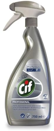 Cif Professional 7518294 - Detergente per bancone e cucina in acciaio inox, senza profumo, 0,75 l