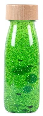 Petit Boum – Bouteille Sensorielle Float en Vert | Un Microcosme dans Chaque Bouteille | Découvre, Écoute et Apprends | Stimulation Sensorielle | Bouteilles Sensorielles pour Enfants