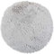 Brandsseller Cuscino Tappeto Ø 38 cm Pelle d'Agnello look rotondo Imitazione Pelliccia sintetica Tappeto a Pelo lungo sovrapposizione Pelle d'Agnello Imitazione Pelle di Pecora - Grigio Chiaro