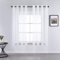 CUTEWIND Cortinas Cortas para Ventanas Cortinas Blancas Dormitorio Juvenil 2 Piezas 140x145 cm, Cortinas Translucidas Salon Modernas Cortina Visillo con Ojales para Cocina Comedor Salón