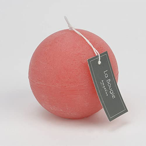 Amadeus - Vela grande Esfera 8 cm Coral (lote de 6)