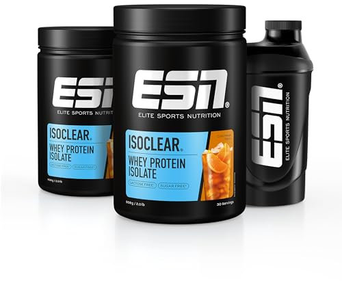 ESN ISOCLEAR Whey Isolate Protein Pulver, Cola Orange, 2 x 908 g + Gratis Shaker, Proteinlimo mit fruchtig leckerem Geschmack, clear Whey - made in Germany