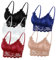 MUNSKT 5 Pieces Ultra Elastic Lace Padded Bralette for Women Girls, Soft Breathable Full Wrap Everyday Bras Crop Top for Yoga Jogging Sports Daily, One Size-XL