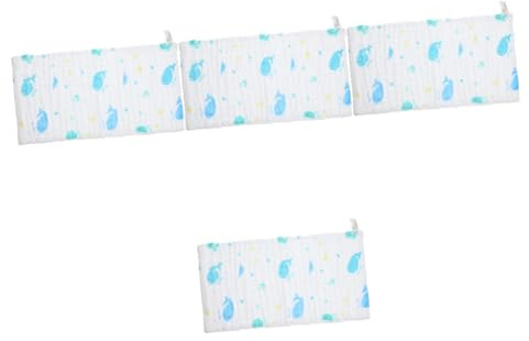 Abaodam 4stücke Baumwoll Waschlappen Weiche Saugfähige Tücher Für Neugeborene Und Kleinkinder Für Babyparty Alltag Blaues Wal- Mehrzweck Spucktücher Hypoallergen