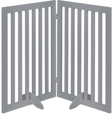 unipaws 36 tum H fristående husdjursgrind för hund och katt, hundgrindar av trä för dörröppning, trappor, rumsavdelare, steg över vikbart husdjursstaket för huset, expanderbar barriär, inomhusbruk