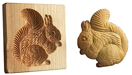 Holz Keksformen, Eichhörnchen Plätzchenformen Tiere Ausstechformen Set, DIY Cookie Cutter Backformen Herbst Ausstechformen 3D Keksausstecher für Ostern Halloween Weihnachten Partyzubehör