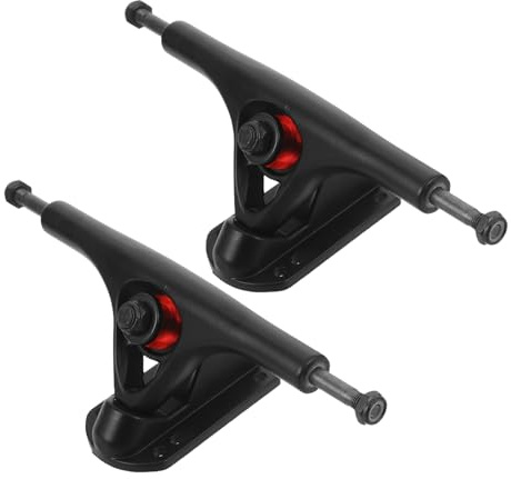 GLEAVI Lot de 2 Set de Trucks de Longboard 7 Pouces en Alliage d'Aluminium Haute Résistance Kit de Visserie Inclus Absorption des Chocs pour Skateboard Cruiser Park et Street Usage