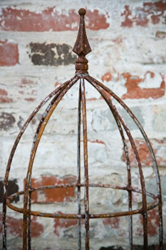 KUHEIGA Rankgerüst Rost Ø 30cm Höhe: 100cm Rankhilfe Rankgitter Obelisk