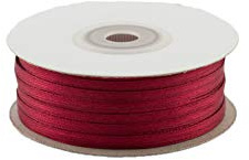 Creativery 91m Rolle Satinband 3mm (058 Bordeaux/weinrot) // Schleifenband einseitiges Hochzeit Taufe Deko Band Dekoband Geschenkband