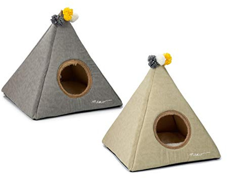 Beeztees Designed by Lotte Katzenzelt Piramido grau Länge 45 cm Breite 45 cm Höhe 45 cm