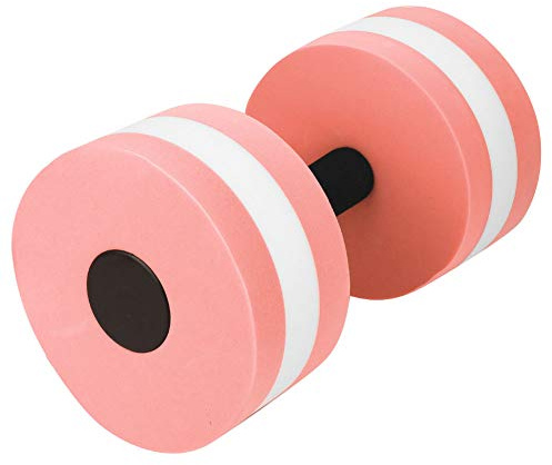 Alomejor Manubri Galleggianti Pesi d'Acqua Piscina Esercizio Manubri d'Acqua Aerobica in Acqua Bilancieri da Piscina Manubri per Nuoto (Rosa e Bianco)