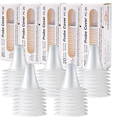 200 st Braun Ear Termometer bits - ersättningslock för att skydda sondfilterlinsen, kompatibel med olika typer