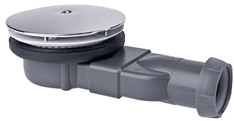 Wirquin 30718662 Bonde de douche Slim avec membrane pour receveurs extra-plats ø90, chromé