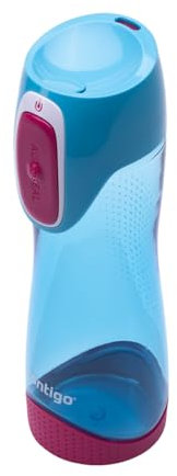 Contigo Bottiglia Acqua Swish Autoseal, 500 ml, Borraccia Sportiva grande priva di BPA, Bottiglia da Palestra a Tenuta Stagna, per lo Sport, Bicicletta, Escursioni, Blu (Skyblue)