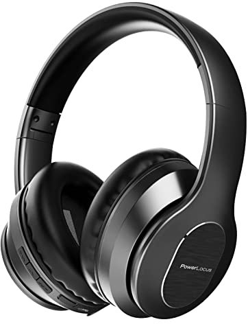 PowerLocus Active Noise Cancelling Headphones Over Ear, Wireless Headphones with Microphone, Hi-Fi Stereo, Soft Memory Foam Ear Cups, 35H Playtime and Fast Charging for Phones, Home Office, TV, Kids