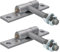 KOTARBAU® Lot de 2 pênes de portail avec tôle à visser et graisseurs réglables de 16 mm de diamètre pour portes, portails, construction robuste