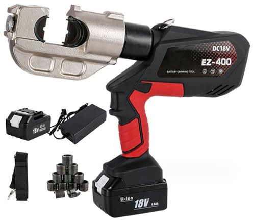 Cashwise Sertisseuse hydraulique de Fils électriques, Outil de sertissage hydraulique Rechargeable, sertisseuse de cosses de câbles électriques, kit d'outils pour câbles de terminaux électriques