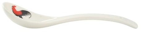 Petite Cuillère Cuillère à soupe en céramique, petite cuillère blanche, petite cuillère en porcelaine épaisse for hôtel Restaurant Restaurant cuisine domestique 6 pièces Cuillère à Café(Size:L 16.5cm)