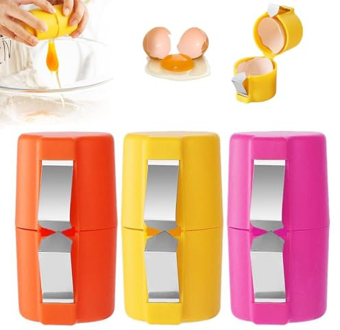 Egg Shell Opener, 3PCS No Mess Easy Egg Opener Egg Cracker Tool Handheld Egg Peeler Easy Egg Opener Eggshell Opener Egg Shell Cutter Tool