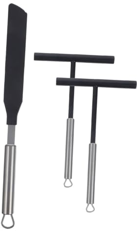 Gatuida Utensili Per Crepes in Acciaio Resistente Con Spatola e Distributore Ergonomici Per Dolci e Frittelle in Cucina Quotidiana