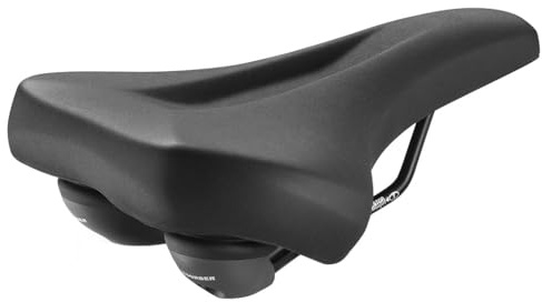 Sella Montegrappa Apnea Plus Ergonomica Impermeabile in Eco Pelle da Bici per Uso Quotidiano Ebike Cargo Bike Long Tail con Elastomeri e Imbottitura in Memory Foam