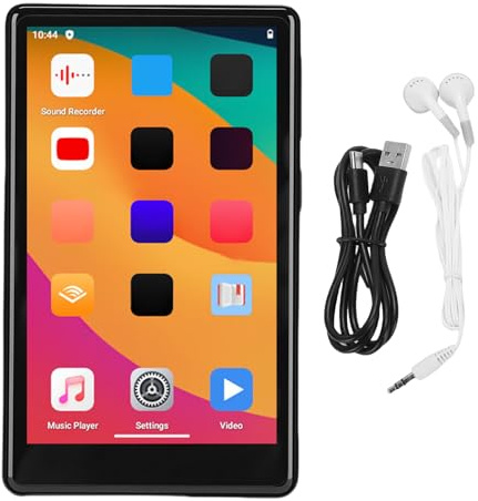 Fabater MP4 Player, 32GB MP3 Player with Bluetooth 5.0 and WiFi, Portable HiFi Music Players with 4in Full Touchscreen & Speaker, Metal Frame Streaming, Expandable to 256GB