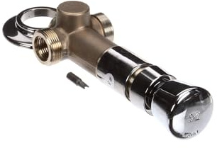 T&S Brass B-1029 Concealed Straight Valve, Slow Self Closing, Vandal Resistant, Blank Index, Chrome