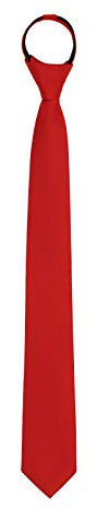WANYING Reißverschluss Krawatte 6cm Schmalen Krawatte für Herren Vorgebunden Security Sicherheits Krawatte Casual Business Länge 48cm - Einfarbig