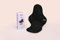 Taynie Waschbare Binde ultra stark night - Bio-Baumwolle - Wiederverwendbare Damenbinden - Waschbare Slipeinlagen - saugstarke Menstruationspads - saugfähige Stoffbinden (Schwarz)