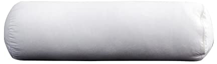 MISSMAO Kopfkissen Nackenrolle Kissen Nackenkissen Kissenrolle als Rückenstützkissen und Kniekissen Verschiedene Längen,Weiss,25X70cm(800g)