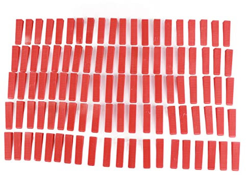 100st Kakelutjämningskilar Återanvändbara Kakelkilar Slitstarka Kakeldistanskilar Lämpliga För 1/8 1/16 1/32 Distansbrickor Plattutjämningssystem Installation Av Plattutjämnare(Röd)