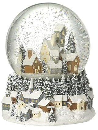 Heaven Sends Village Scene Musical Christmas Snow Globe