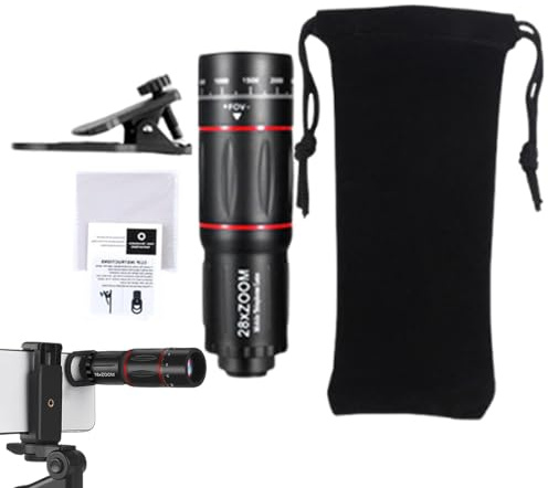 Lente de cámara de teléfono móvil, teleobjetivo de teléfono - Lente de zoom para teléfono móvil 28x para fotografía,Accesorios de cámara de teléfono, lente de cámara de té