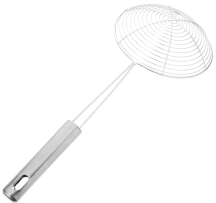 BIUDECO Écumoire Araignée Acier Inoxydable Passoire Fine Multifonction pour Pâtes Raviolis Friture Louche Robuste