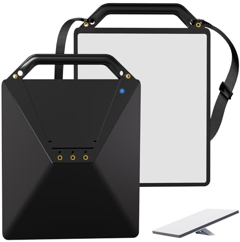 Protective Cover Case for Starlink Mini, Waterproof Shockproof Satellite Dish Silicone Cover with Handle, Shoulder Strap & 1/4''-20 Nuts for Hiking Camping RV Boat