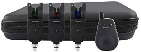 MK-Angelsport Multi Sounder Funk Bissanzeiger 3+1 mit 1:1 Übertragung Set Fishing LED Bell Wireless Box