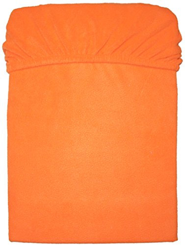Mesana C-10003/38 Mikrofaser Fleece Spannbetttuch 140 - 160 x 200 cm, kuschelig weich und warm, viele Farben, orange terra